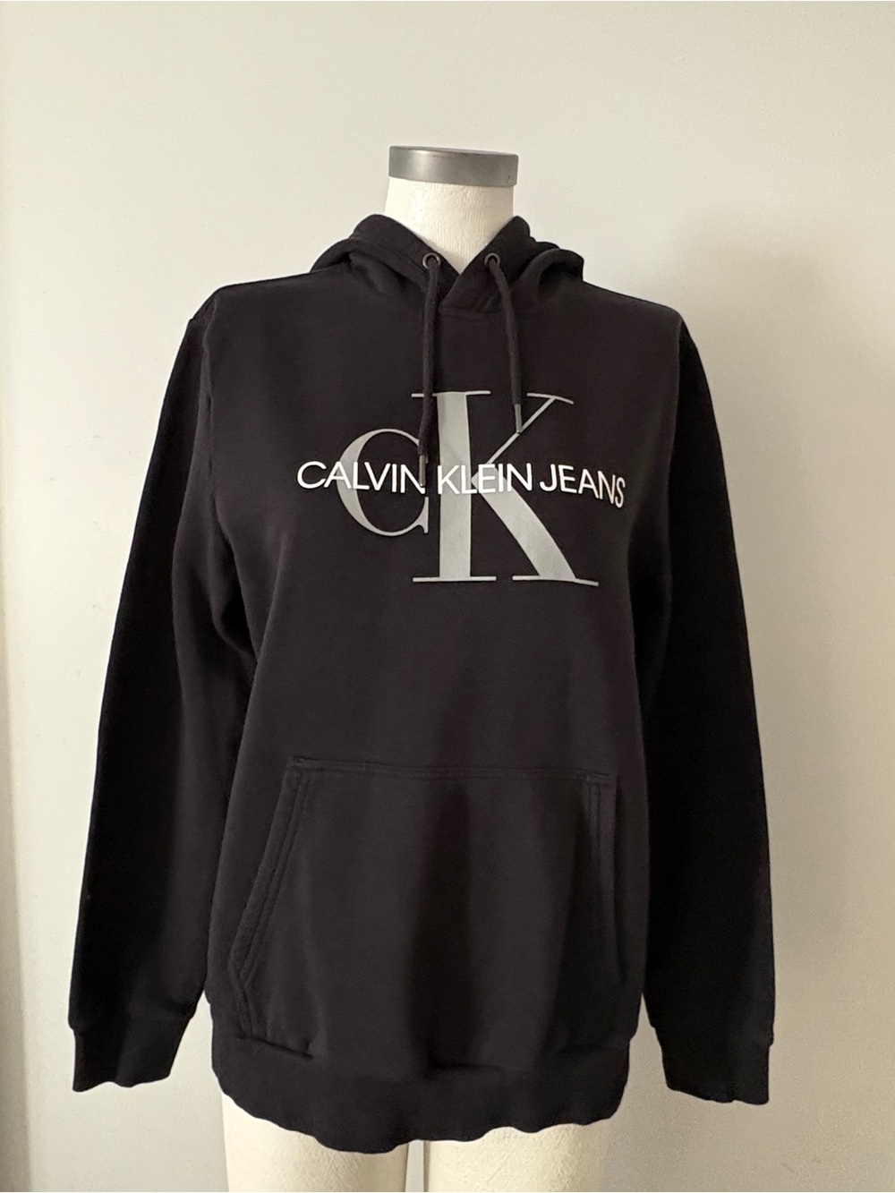 Calvin Klein Black Hoodie with White CK Logo